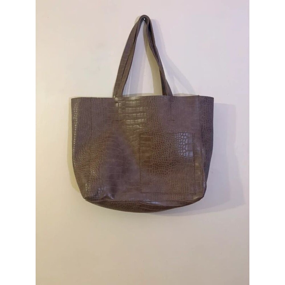 Bloomingdale’s Crocodile faux leather bag